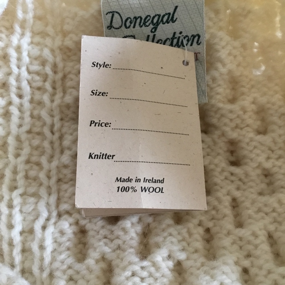 Donegal Collection Aran Handknit by Magee Wool Knit Cardigan - Picture 9 of 11